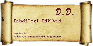 Dibáczi Dávid névjegykártya